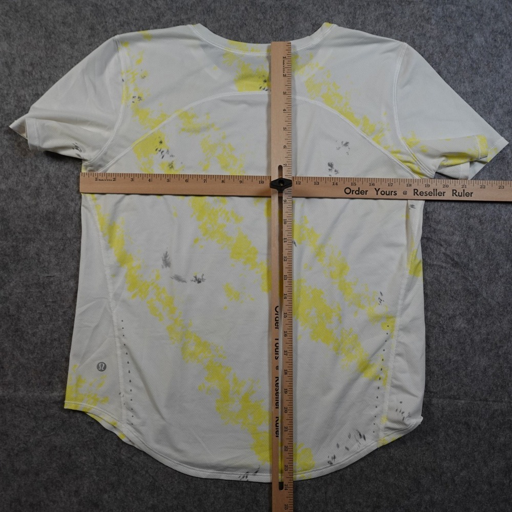 Lululemon Top Womens 6/8? High Neck Running and Training T-Shirt Electric Lemon - Picture 3 of 6
